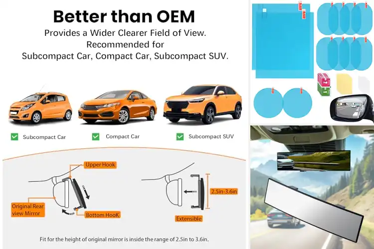Detailed view of Best Anti-Glare Car Mirrors: Top 10 Picks for Safer Driving