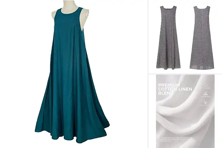 Detailed view of Best Cotton Linen Maxi Dresses