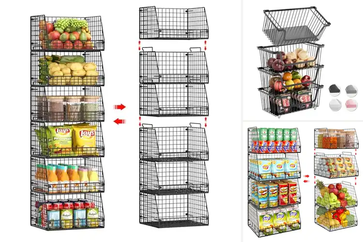 Detailed view of Best Stackable Wire Baskets