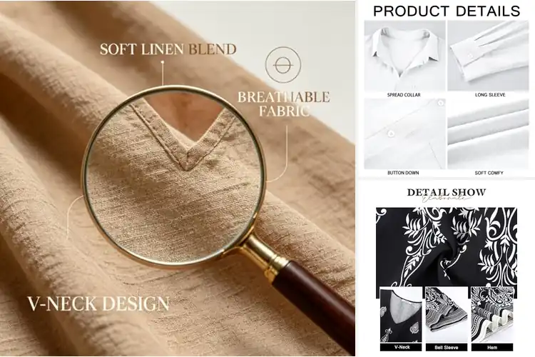 Detailed view of Best Women’s Linen Tunic Blouses: 10 Stylish & Comfy Picks